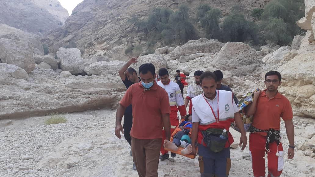 نجات جوان غرق شده در شهرستان پارسیان هرمزگان