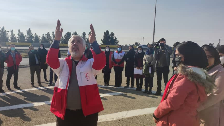 دوره آموزشی امداد و نجات برای خبرنگاران، در حال برگزاری