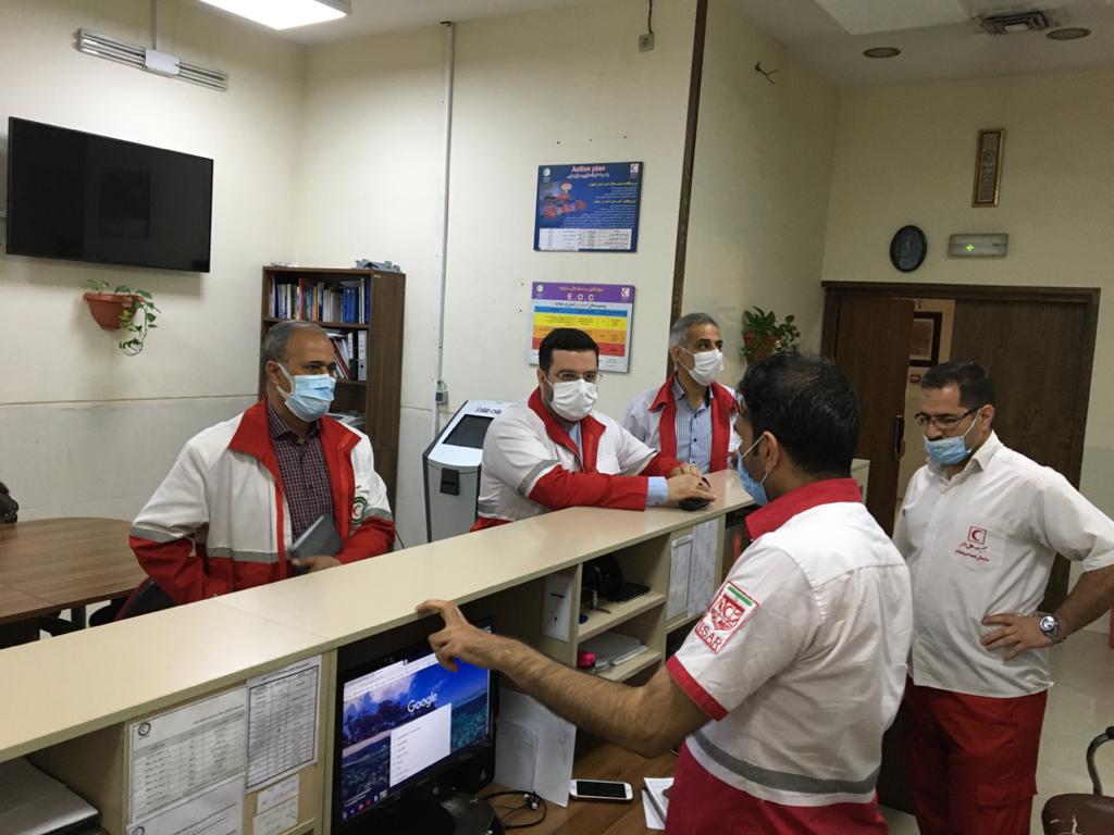 بازدید رئیس سازمان داوطلبان از مرکز Eoc هلال احمر استان اصفهان