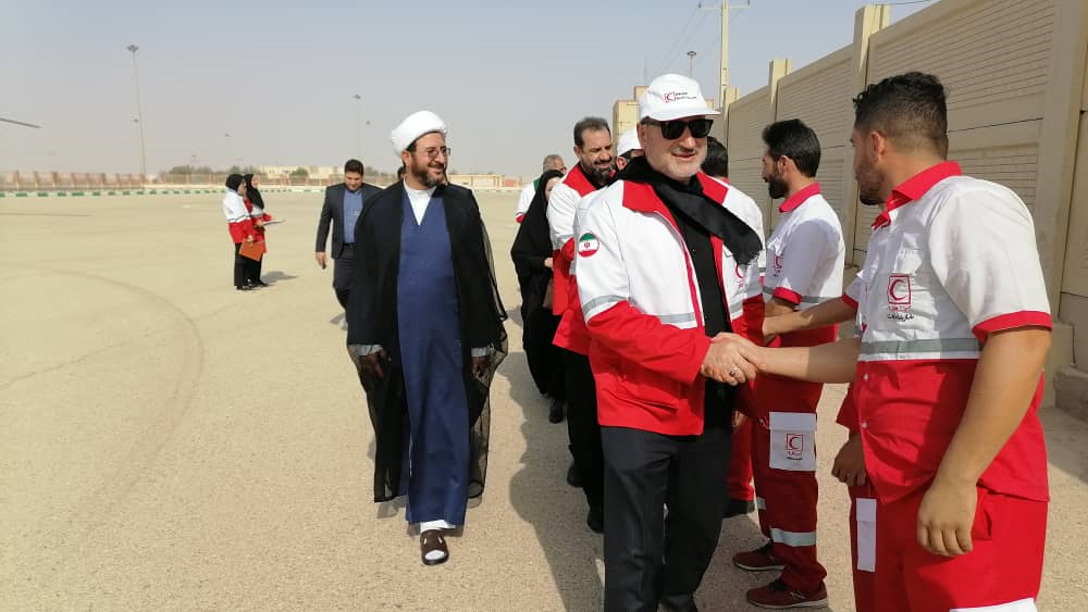 بازدید دبیر کل جمعیت هلال احمر از مرز مهران/ افتتاح قرارگاه مرزی امداد و نجات اربعین