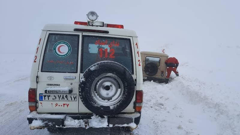 امدادرسانی به ۷۹۰ نفر گرفتار شده در برف و کولاک اردبیل