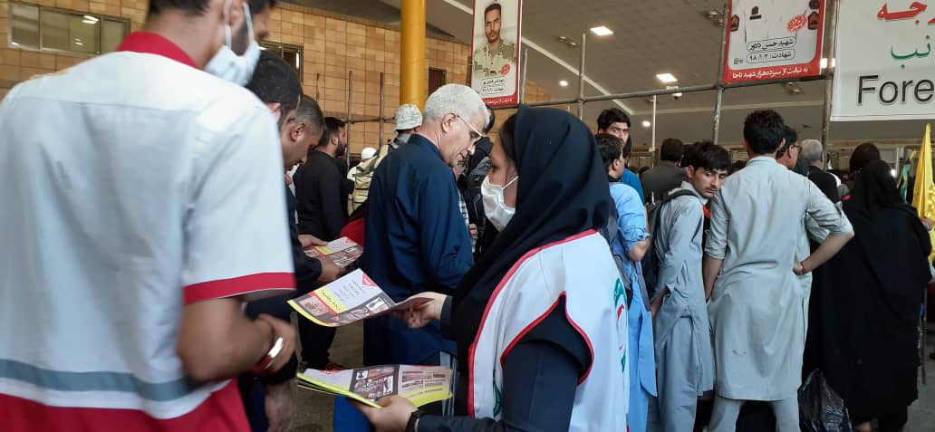 خدمت‌رسانی هلال‌احمر خوزستان به بیش از ۸۷ هزار زائر در مرزهای شلمچه و چذابه