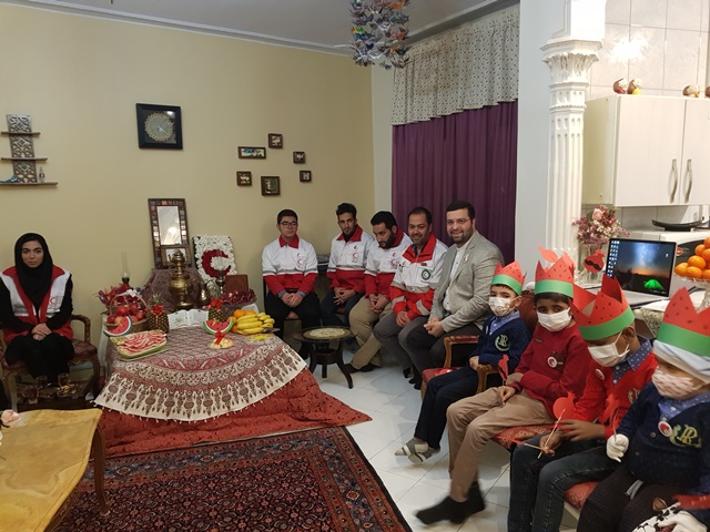 دیدار یلدانه رئیس سازمان داوطلبان با کودکان خانه عماد