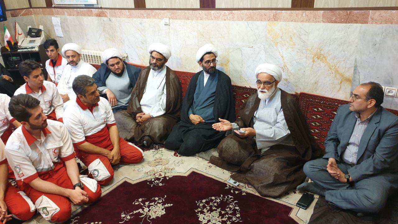 دیدار نماینده ولی فقیه در جمعیت هلال احمر با امدادگران رباط کریم