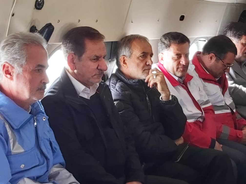 بازدید دکتر جهانگیری معاون اول رئیس جمهور  از مناطق زلزله زده شهرستان سراب و میانه