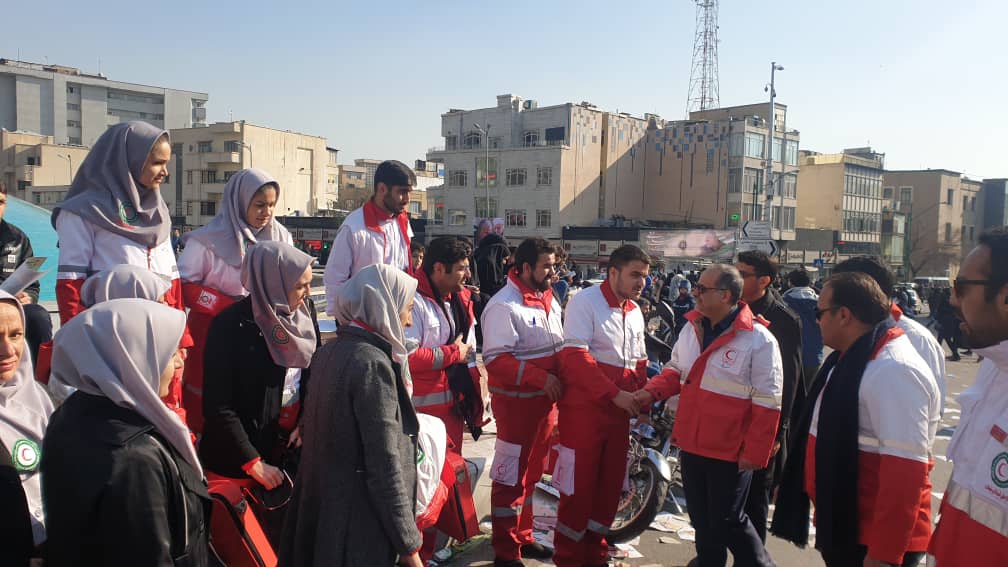 خدماترسانی هلال احمر به ۴ هزار نفر در مراسم تشییع پیکر سردار صلح و امنیت در تهران