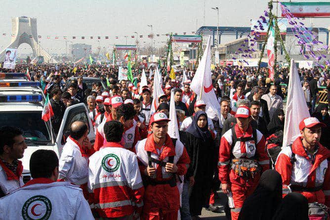 پوشش امدادی یوم الله ۲۲ بهمن با حضور بیش از ۸۰۰ نیروی عملیاتی هلال احمر استان تهران