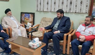 دیدار رئیس جمعیت هلالاحمر با نماینده آیتالله سیستانی در ایران