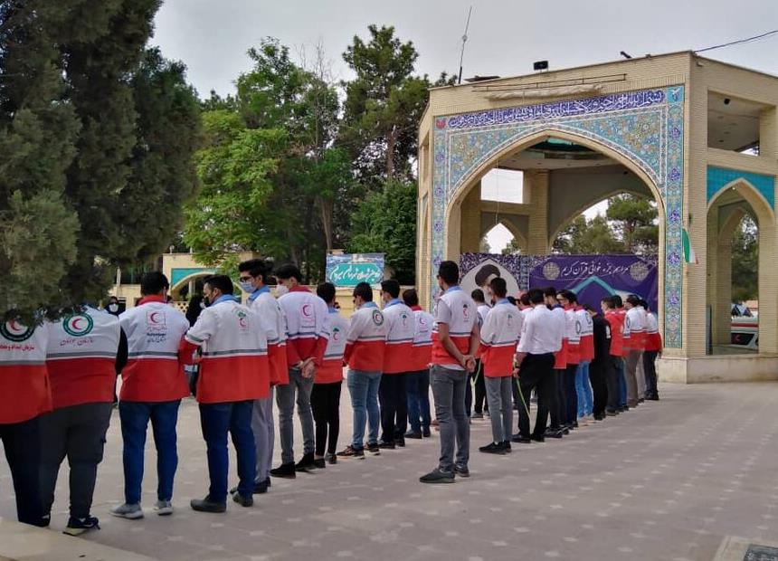 تجدید میثاق یک هزار عضو جوان هلالاحمر با شهدای مقاومت کرمان