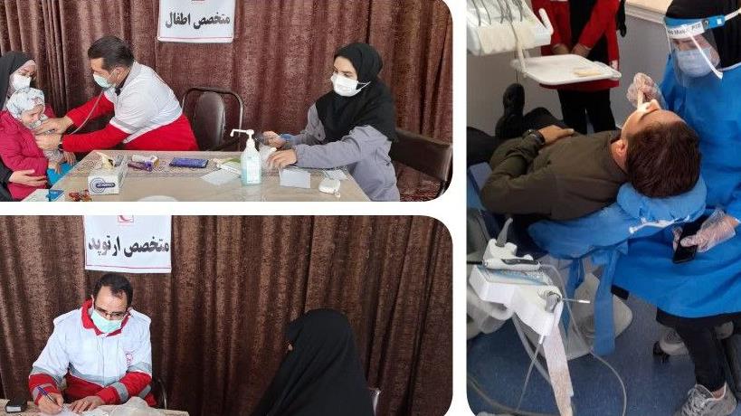 خدمت رسانی کاروان سلامت هلال احمر به ۲۱۰ نفر در شهرستان کبودرآهنگ‌