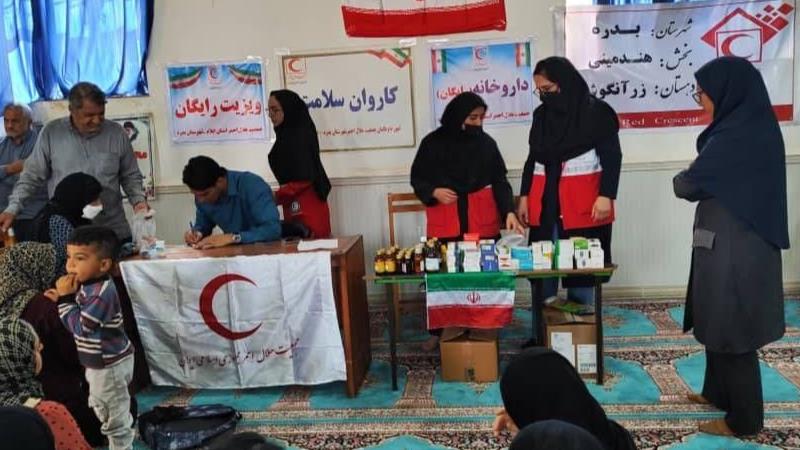 خدمت رسانی کـاروان سلامت هلال احمـر بدره به ۵۲۰ نفر در روستای کمتر برخوردار زرانگوش